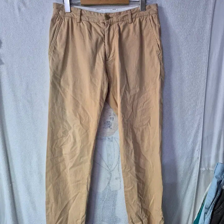 [BUNJANG] Lacoste Beige Cotton Pants Size 76 / 76 라코스테 베이지색 면바지