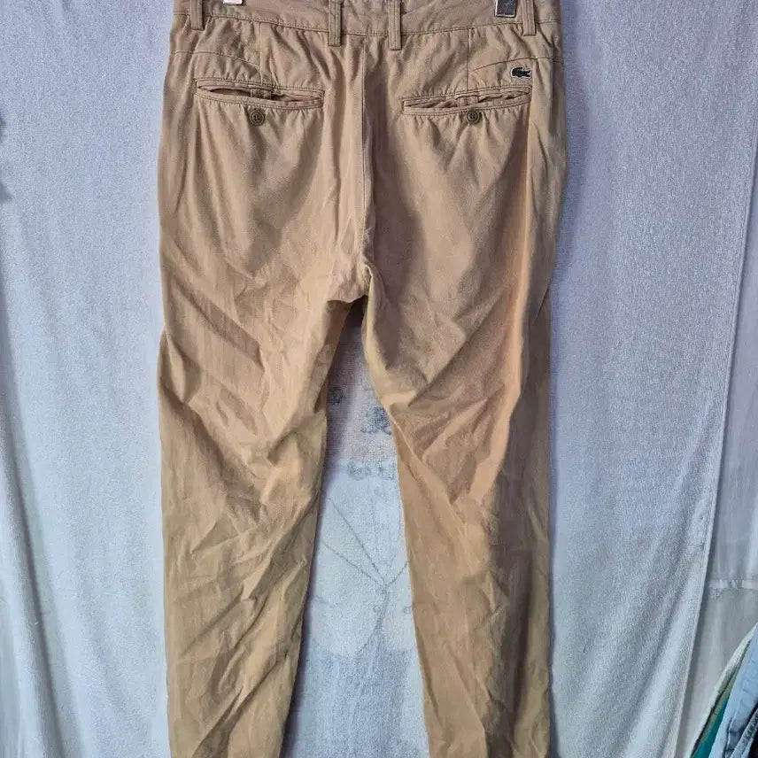 [BUNJANG] Lacoste Beige Cotton Pants Size 76 / 76 라코스테 베이지색 면바지
