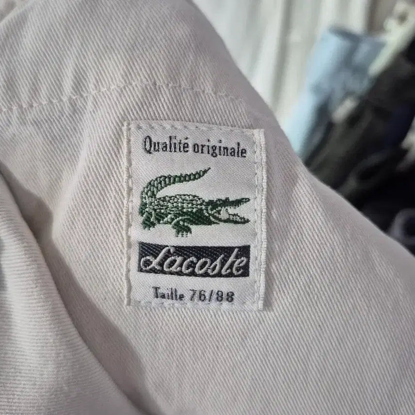 [BUNJANG] Lacoste Beige Cotton Pants Size 76 / 76 라코스테 베이지색 면바지