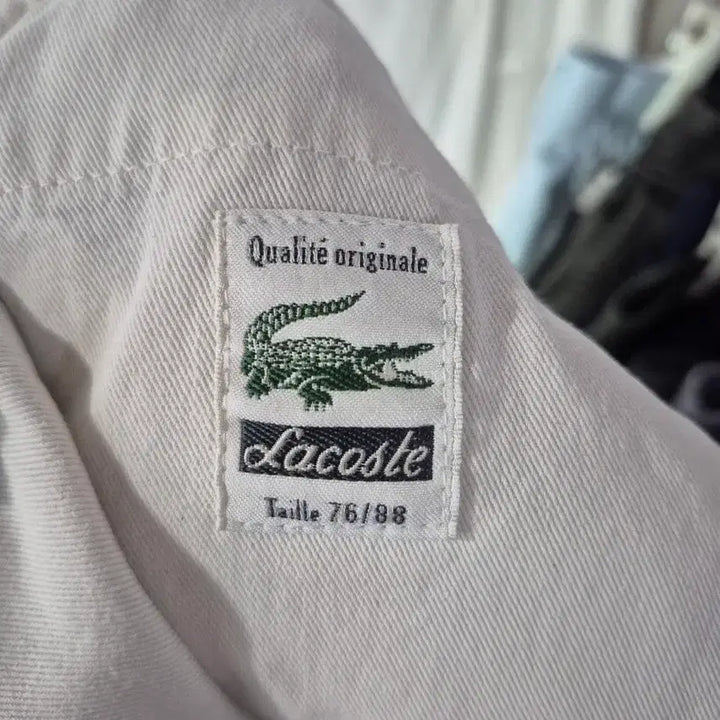 [BUNJANG] Lacoste Beige Cotton Pants Size 76 / 76 라코스테 베이지색 면바지