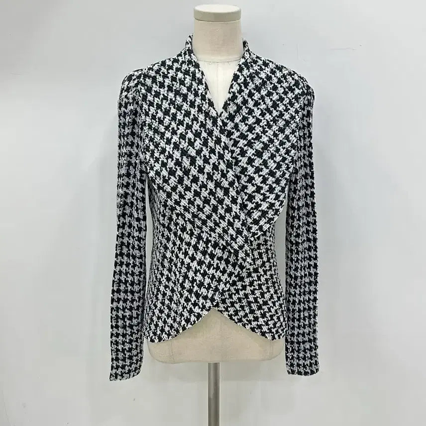 [BUNJANG] Spazio Houndstooth Cardigan / 스피치오 하운드 투스 가디건