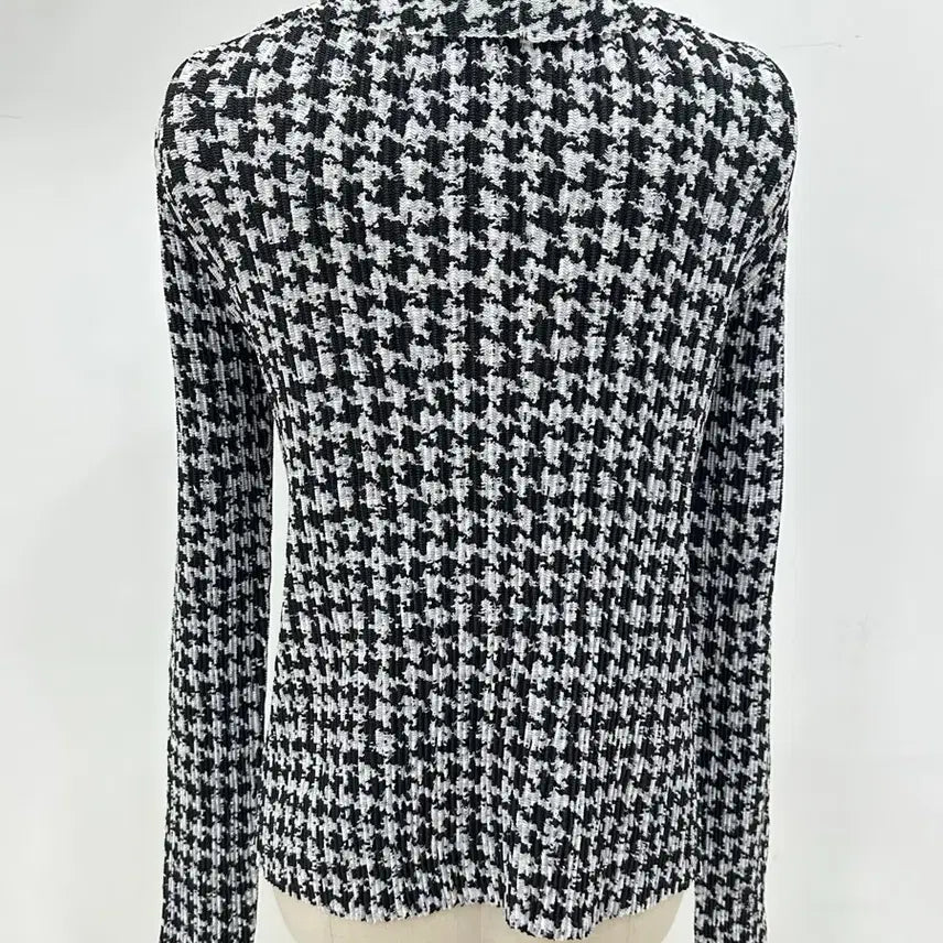 [BUNJANG] Spazio Houndstooth Cardigan / 스피치오 하운드 투스 가디건