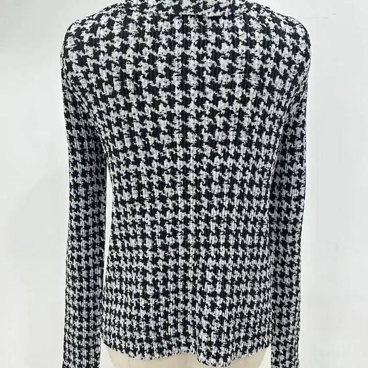 [BUNJANG] Spazio Houndstooth Cardigan / 스피치오 하운드 투스 가디건