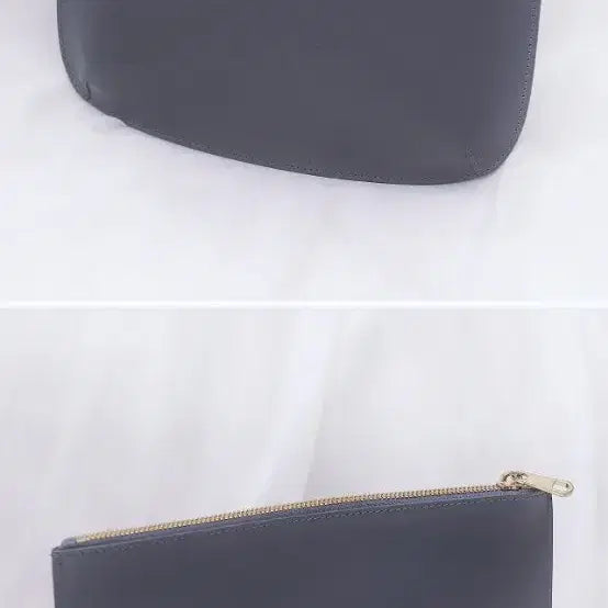 [BUNJANG] A.P.C. Sarah Half Moon Leather Clutch Bag Ash Blue / 미사용) 아페쎄 (A.P.C) 사라 하프문 가죽 클러치백 애쉬블루