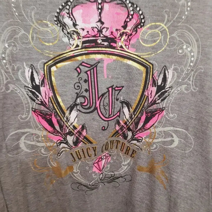 [BUNJANG] Juicy Couture JC Logo Printing T-shirt Gray / 쥬시꾸뛰르 JC 로고 프린팅 티셔츠 그레이