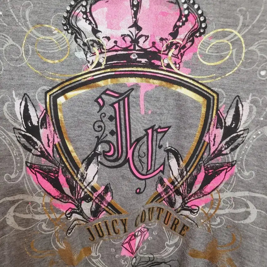 [BUNJANG] Juicy Couture JC Logo Printing T-shirt Gray / 쥬시꾸뛰르 JC 로고 프린팅 티셔츠 그레이