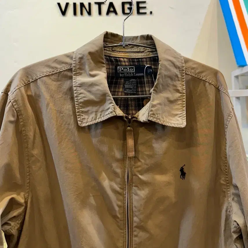[BUNJANG] Polo Ralph Lauren Vintage Blouson Beige M / 폴로 랄프로렌 빈티지 블루종 베이지 M
