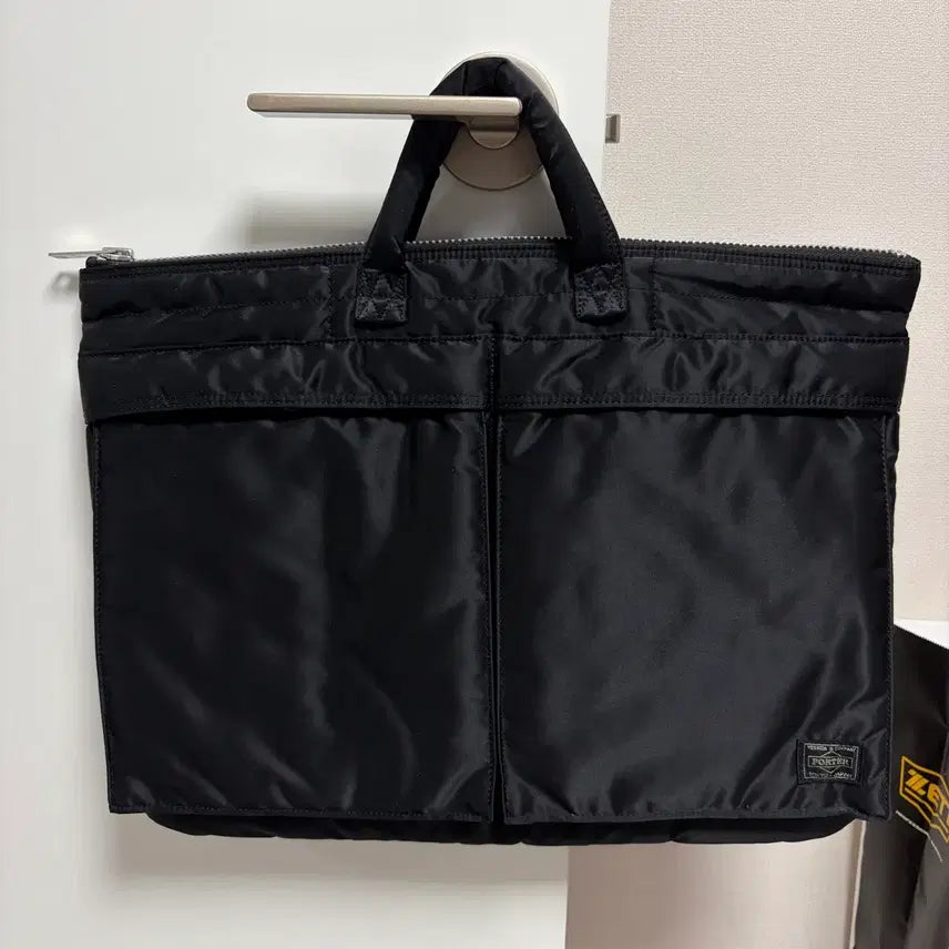 [BUNJANG] Yoshida Porter Short Helmet Bag Large Black Full Set / 요시다포터 숏 헬멧백 라지 블랙 풀구성