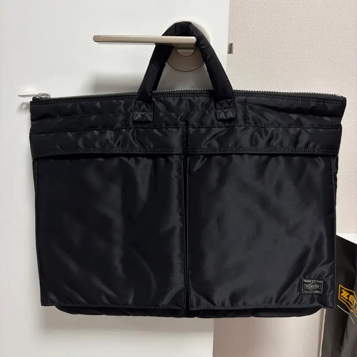 [BUNJANG] Yoshida Porter Short Helmet Bag Large Black Full Set / 요시다포터 숏 헬멧백 라지 블랙 풀구성