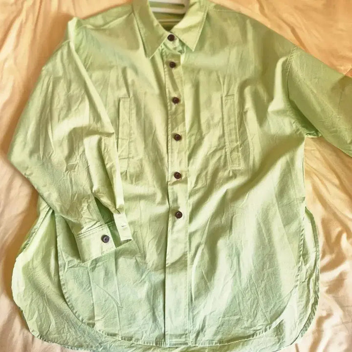 [BUNJANG] Oversized Oxford Shirt - Green / 연두색 오버사이즈 옥스포드 셔츠