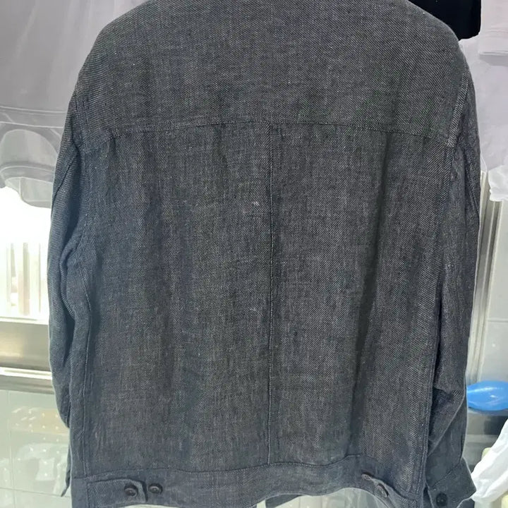 [BUNJANG] Firstfloor Linen Trucker Jacket Gracie Blue / [48] 퍼스트플로어 린넨 트러커 그레이시 블루