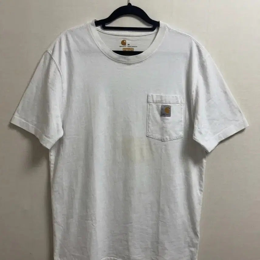 [SOLD OUT] 칼하트 오리지널핏 화이트 포켓 반팔티 M