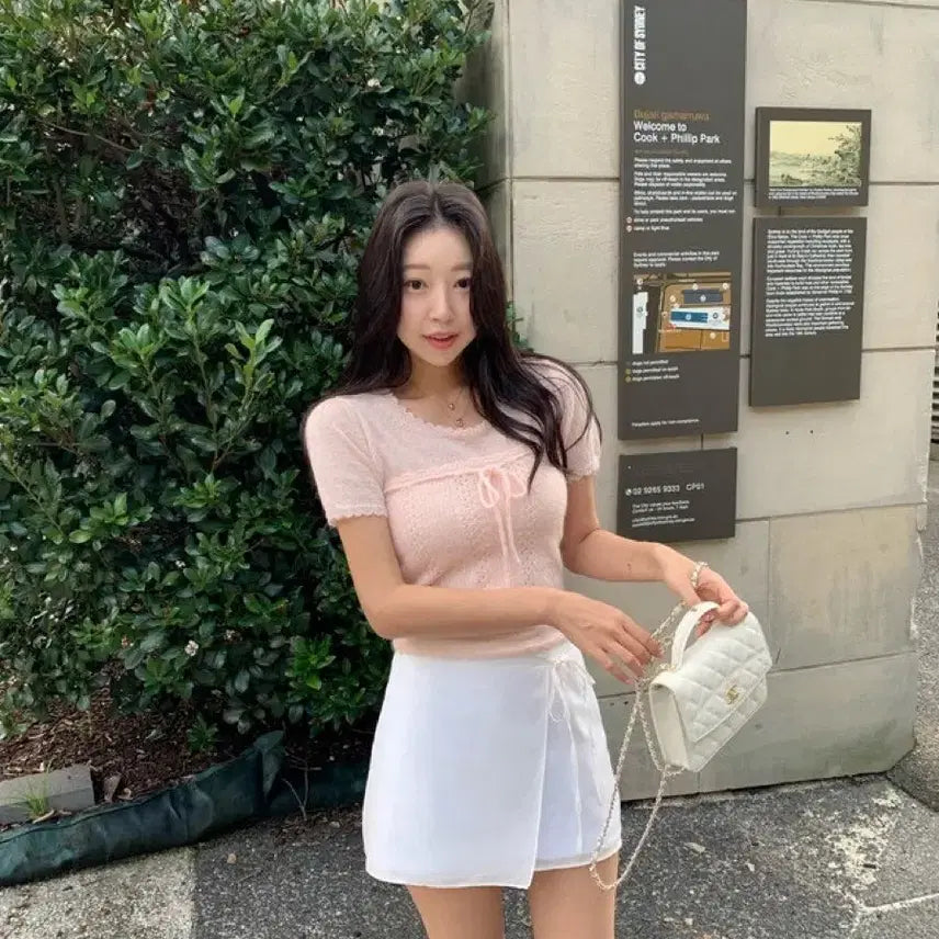 [BUNJANG] Siyeseyeshop Ete Knit Top Set Pink New / 시예샵 에떼 니트 탑 세트 새상품 핑크