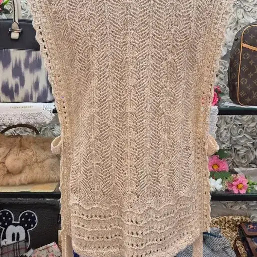 [BUNJANG] Samansa Mos2 Cotton Blend Crochet Bustier Vest / samansa mos2 면 혼방 크로쉐 뷔스티에 베스트 55 66 77
