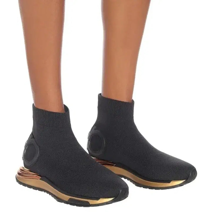 [BUNJANG] Salvatore Ferragamo Knit Sock Sneakers Black / 페라가모 삭스 스나커즈