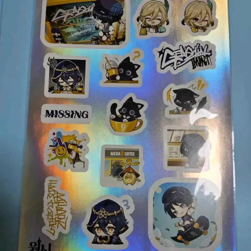 [BUNJANG] Genshin Impact Sticker Set (2 Sheets) / 원신 스티커 2장