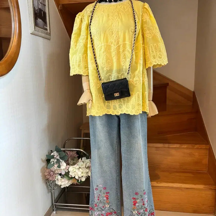 [BUNJANG] Anna Sui Embroidered Blouse / 안나수이 자수 블라우스