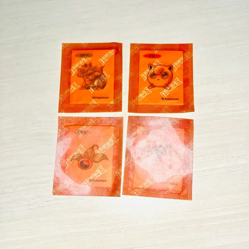 [BUNJANG] Bundle Set 30th Anniversary Special Pokémon Bread Stickers (Coppuji, Purin, Utsudon, Jubat) / [일괄] 30주년 스페셜 포켓몬빵 띠부씰 (코뿌리/푸린/우츠동/주뱃)
