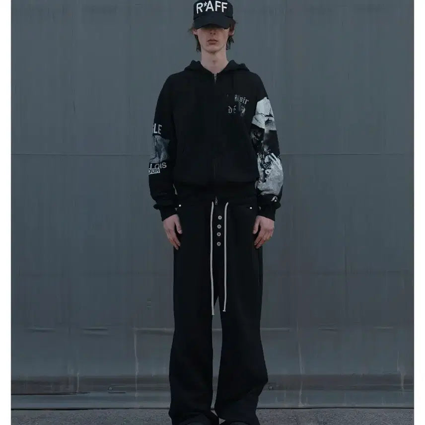 [BUNJANG] Sundayoffclub R*AFF Black Damage Ball Cap / 선데이오프클럽 R*AFF 블랙 데미지 볼캡
