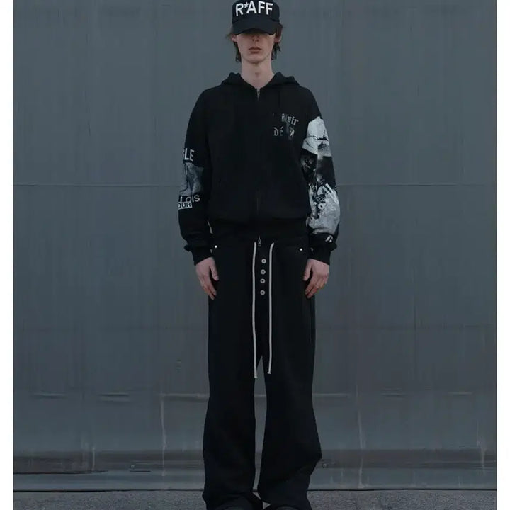 [BUNJANG] Sundayoffclub R*AFF Black Damage Ball Cap / 선데이오프클럽 R*AFF 블랙 데미지 볼캡