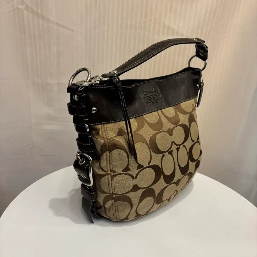 [BUNJANG] Coach Fabric Tote Bag Brown / 정품 코치 패브릭 토트백