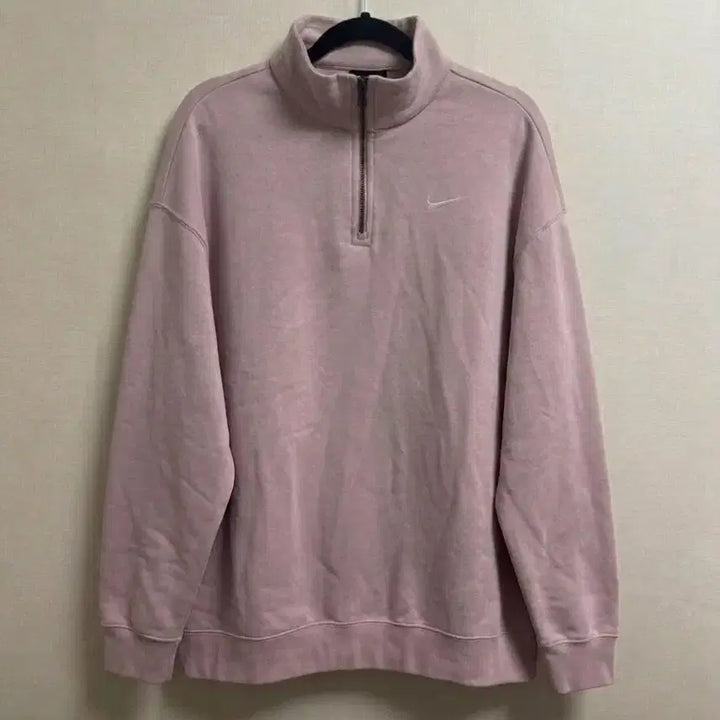 [BUNJANG] Nike Pink Half-Zip Sweatshirt S / 나이키 반집업 맨투맨 핑크 S