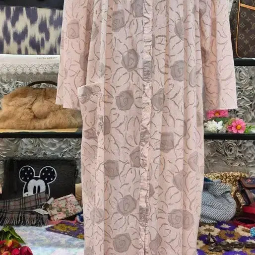 [BUNJANG] TRE ERRE 100% Cotton Long Dress (Homewear) / TRE ERRE 면 100% 롱원피스 (홈웨어) (66 77 88)