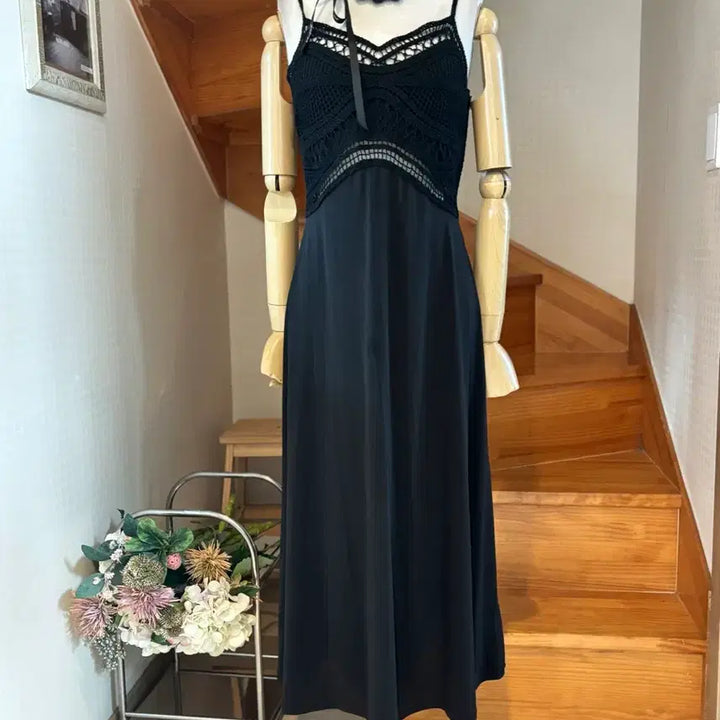 [BUNJANG] H&amp;M Black Lace Long Dress / 레이스 롱 원피스 블랙. 에이치엔엠