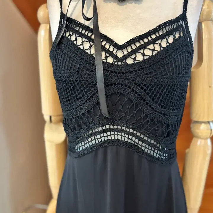 [BUNJANG] H&amp;M Black Lace Long Dress / 레이스 롱 원피스 블랙. 에이치엔엠