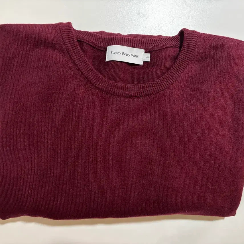 [BUNJANG] SteadyEverywhere Cotton Round Neck T-Shirt Size 3 / 스테디에브리웨어 코튼 라운드넥 3