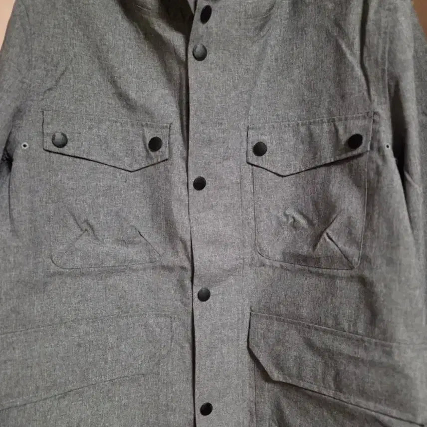 [BUNJANG] Husky Hooded Shirt Jacket Grey / HUSKY 후드 셔츠형 자켓 그레이