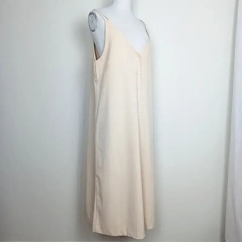 [BUNJANG] Beige Sleeveless Long Dress / 프리사이즈 나시 롱 원피스 여름/라덴