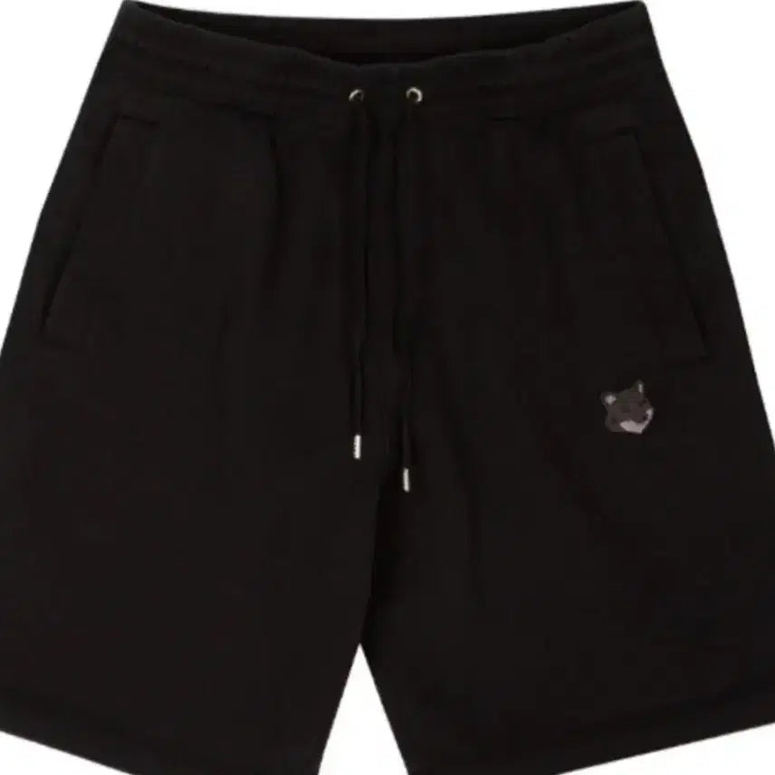 [BUNJANG] Maison Kitsuné Cotton Black Shorts with Fox Logo / 메종키츠네 블랙반바지