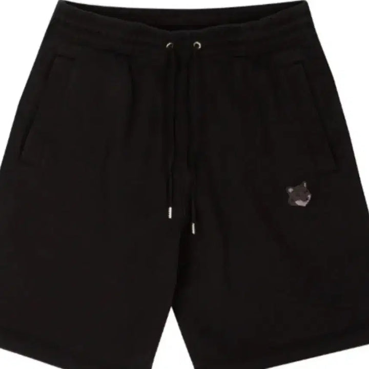 [BUNJANG] Maison Kitsuné Cotton Black Shorts with Fox Logo / 메종키츠네 블랙반바지