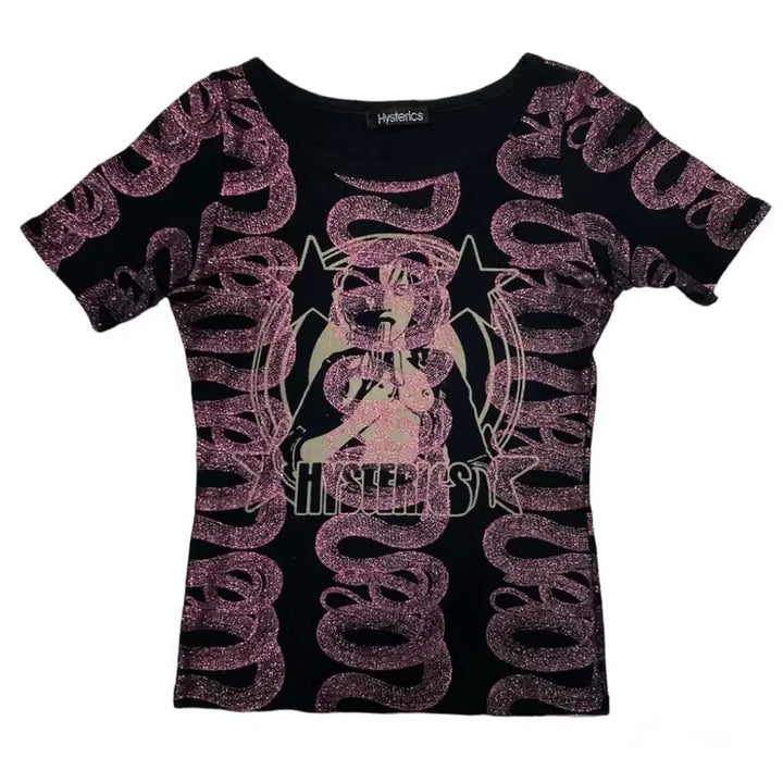[BUNJANG] Hysteric Glamour Snake Pullover Short Sleeve T-Shirt / 히스테릭글래머 스네이크 풀오버 반팔
