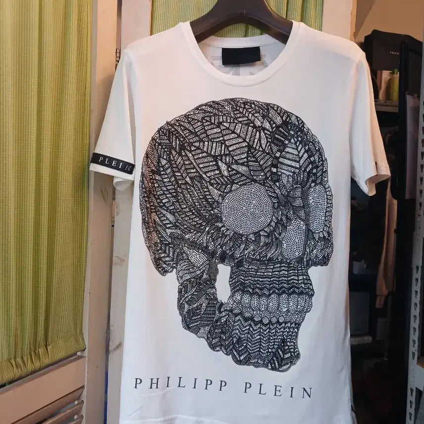 [BUNJANG] Philipp Plein Skull Crystal Short Sleeve Shirt / 필립플레인 반팔셔츠