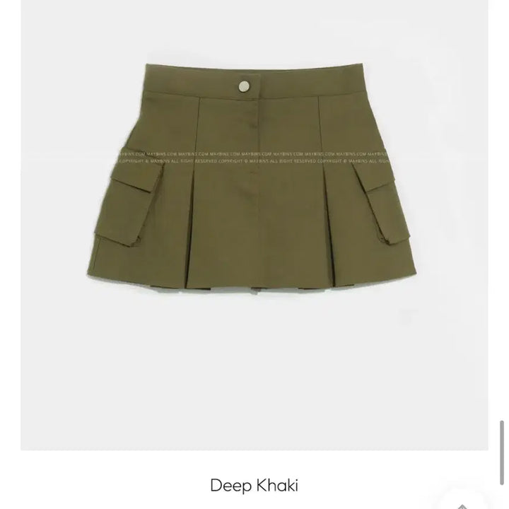 [BUNJANG] Khaki Cargo Pleats Mini Skirt with Inner Shorts / 카키 카고 플리츠 미니스커트(속바지 내장)