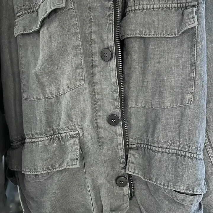 [BUNJANG] Polytuu Linen Field Jacket Faded Blue / [4] 폴리테루 린넨 필드 자켓 페이디드 블루