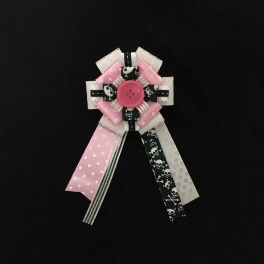 [BUNJANG] Handmade Rosette Choker / 갸루 핑크 로제트