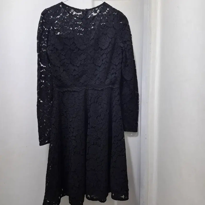 [BUNJANG] Lenibean Black Lace Long Sleeve Dress Size 55 / 레니본 블랙 레이스 긴팔 원피스55