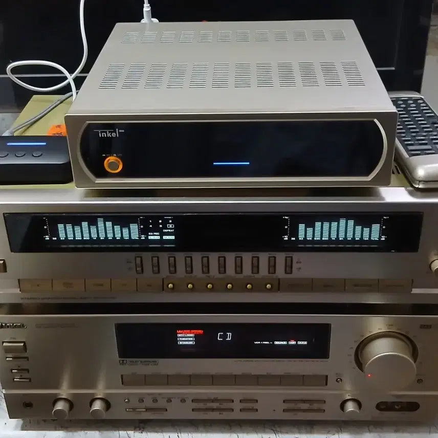 [BUNJANG] Inkel Gold Preamplifier, Mini Amplifier, Equalizer with Bluetooth, USB, and Remote Control / (글확인) 인켈골드프리앰프와 인켈미니앰프와 이퀄라이져와블루투스와리모콘포함