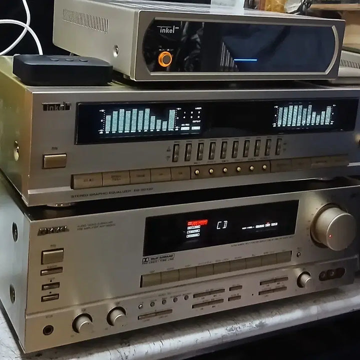 [BUNJANG] Inkel Gold Preamplifier, Mini Amplifier, Equalizer with Bluetooth, USB, and Remote Control / (글확인) 인켈골드프리앰프와 인켈미니앰프와 이퀄라이져와블루투스와리모콘포함