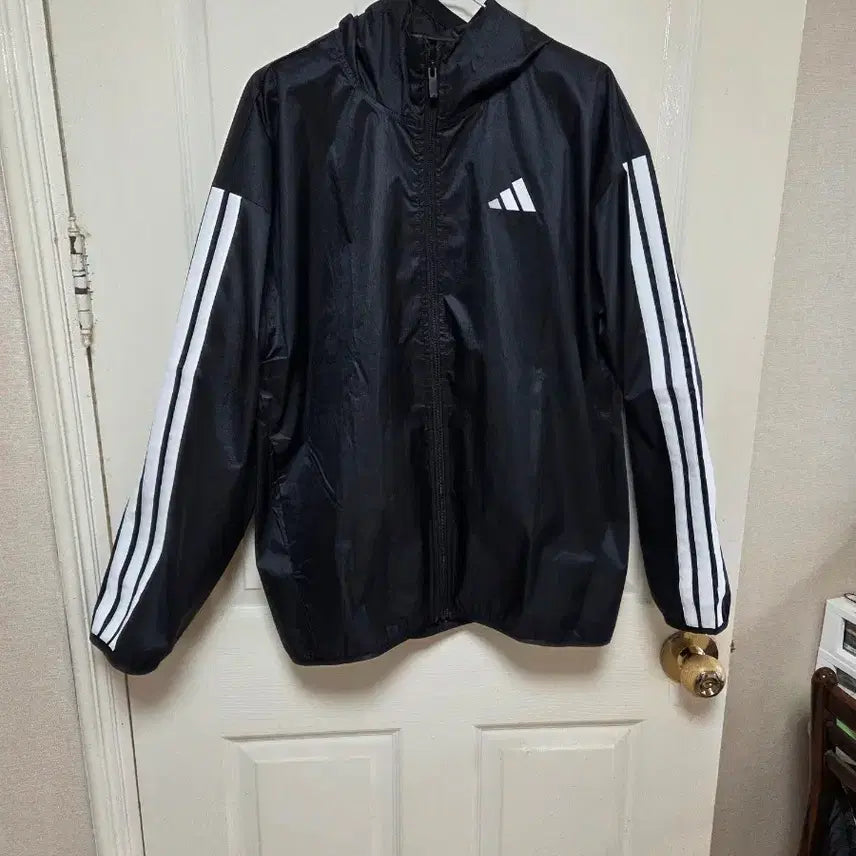 [BUNJANG] Adidas 3S Windbreaker Jacket Black / 아디다스 3S 윈드브레이커바람막이 블랙