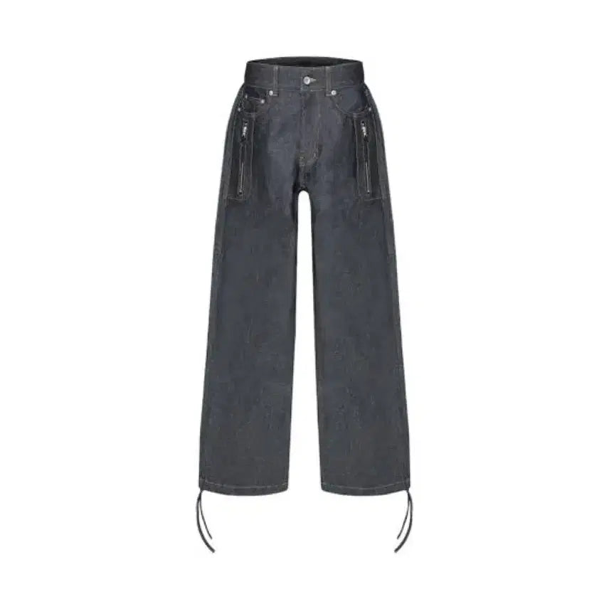 [BUNJANG] MJD Dual Zip Low Rise Denim Indigo L / (체인포함)mjd 듀얼집 로우라이즈 데님 인디고 L 미착용 새제품