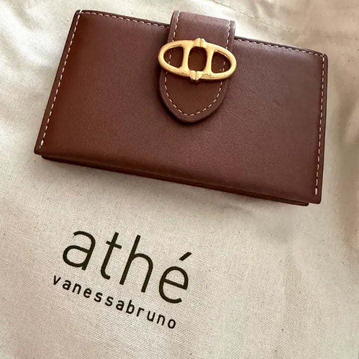[BUNJANG] Atelier Vanessa Bruno Alexandra Leather Accordion Wallet / 아떼 바네사브루노 브라운 알렉산드라 레더 아코디언 지갑