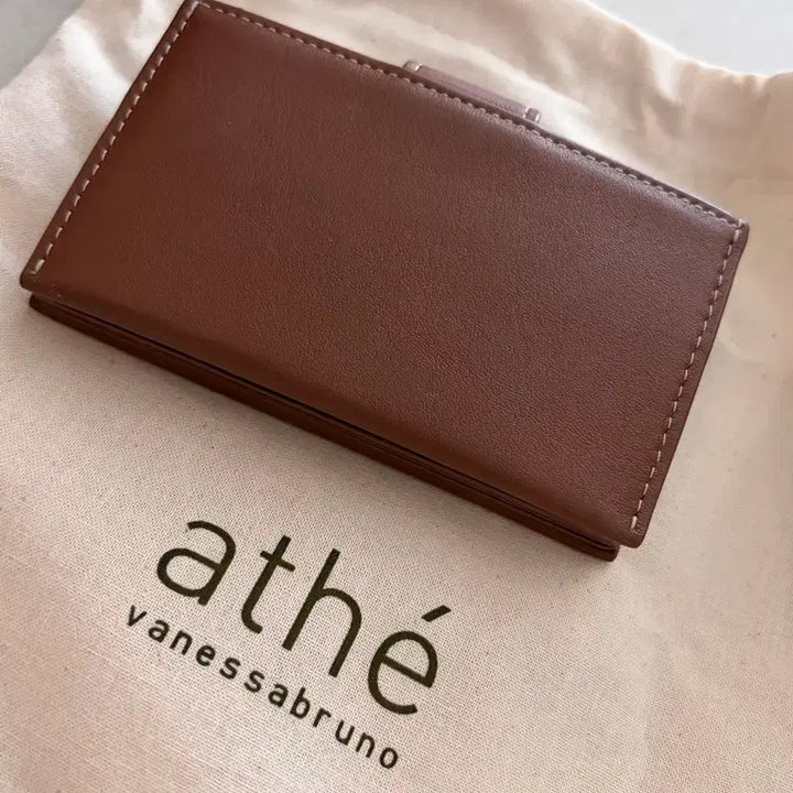 [BUNJANG] Atelier Vanessa Bruno Alexandra Leather Accordion Wallet / 아떼 바네사브루노 브라운 알렉산드라 레더 아코디언 지갑