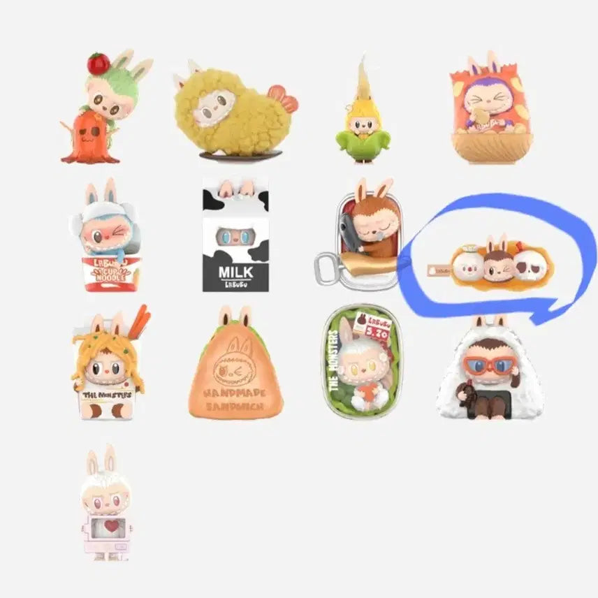 [BUNJANG] Pop Mart Labubu Wakimart Series Yakitori Magnet Figure / (정품) 팝마트 라부부 와키마트 시리즈 자석 피규어: 야키토리