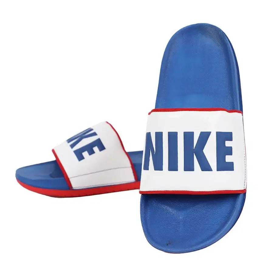 [BUNJANG] Nike Offcourt Slide White Blue Slippers / 나이키 오프코트 슬라이드 화이트 블루 슬리퍼 실내화