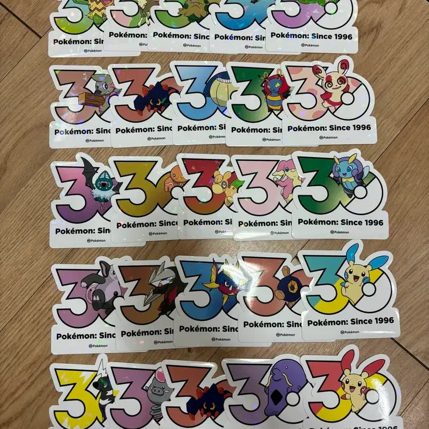 [BUNJANG] Pokemon 30th Anniversary Stickers (Bulbasaur, Torchic, Wobbuffet, Stufful, etc.) / 포켓몬 30주년 스티커 교환 / 판매 (플러시 마휘핑 제라오라 등)