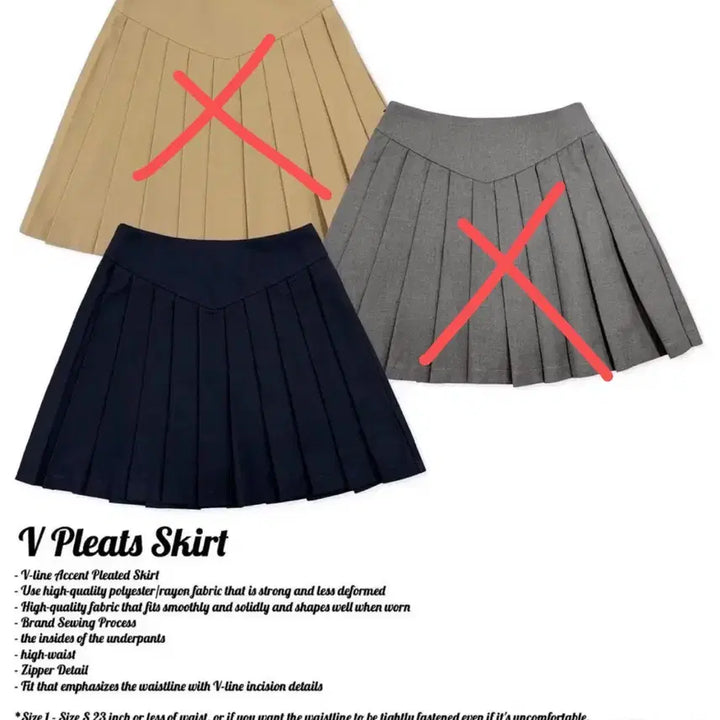 [BUNJANG] Fadeit V Pleats Skirt Navy Size 2 / 페일제이드 V 플리츠 스커트 네이비 2사이즈